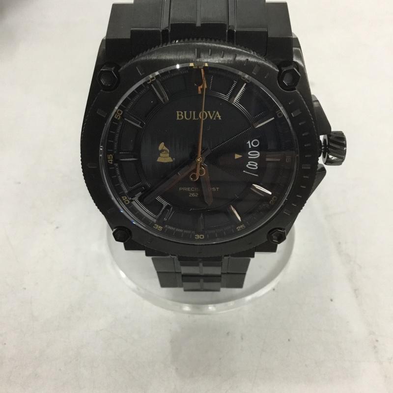 ブローバ BULOVA 腕時計 アナログ（クォーツ式） 98B295 GRAMMY Awards SPECIAL Edition 箱有 ロゴ、文字 黒 / ブラック /  メンズ USED 古着 中古 10133891