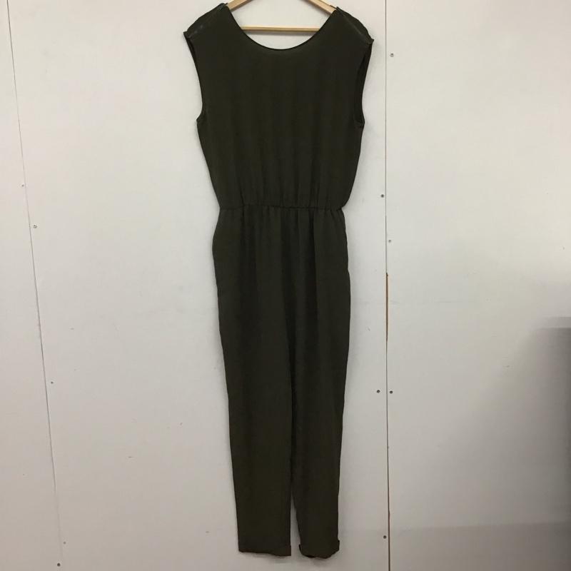 ザラベーシック ZARA BASIC ワンピース・ドレス・オールインワン ワンピース・ドレス・オールインワン オールインワン ノースリーブ ワイドパンツ S 無地 カーキ / カーキ /  レディース USED 古着 中古 10141297