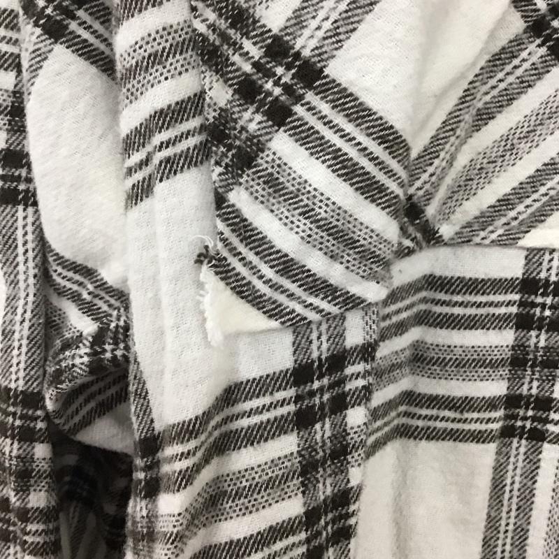 ゴールド GOLD シャツ、ブラウス 長袖 長袖シャツ チェックシャツ カラーシャツ ネルシャツ S チェック 白 / ホワイト / X 茶 / ブラウン /  メンズ USED 古着 中古 10134889