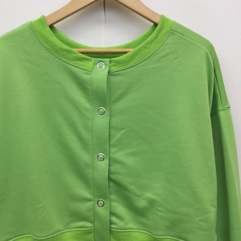 レイカズン Ray Cassin カーディガン 長袖 422-838748 FREE 無地 黄緑 / イエローグリーン /  レディース USED 古着 中古 10142550