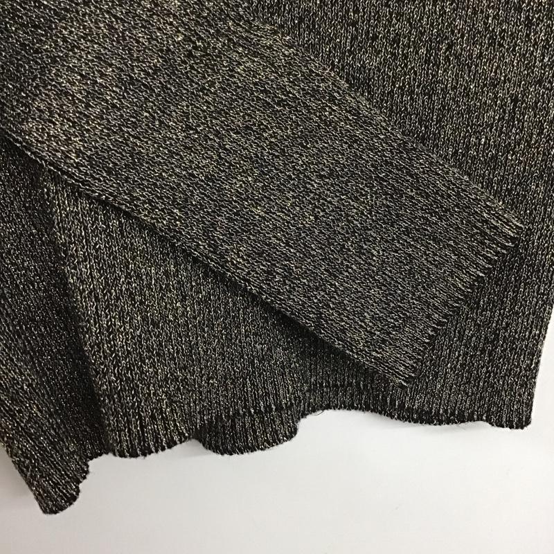 ザラ ZARA Tシャツ 長袖 長袖カットソー 無地カットソー クルーネック S 無地 金 / ゴールド / X 黒 / ブラック /  レディース USED 古着 中古 10143796