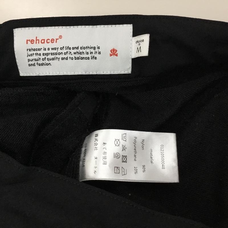 レアセル rehacer パンツ ワークパンツ、ペインターパンツ ワークパンツ ワイドパンツ カジュアルパンツ ストレッチパンツ M 無地 黒 / ブラック /  メンズ USED 古着 中古 10121610