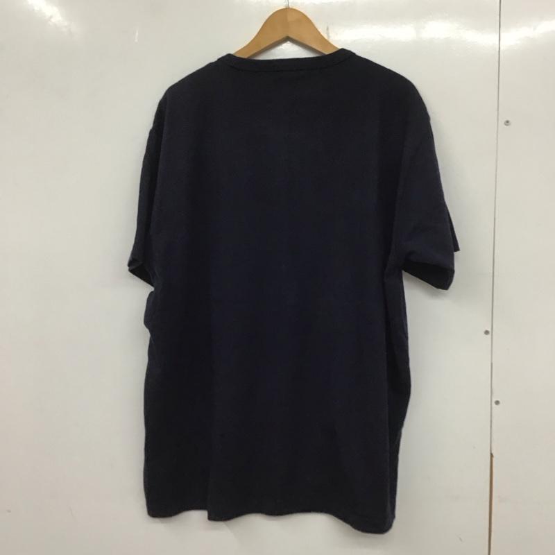 ポロバイラルフローレン Polo by RALPH LAUREN Tシャツ 半袖 半袖カットソー プリントTシャツ クルーネックカットソー L 無地 紺 / ネイビー /  メンズ USED 古着 中古 10133524
