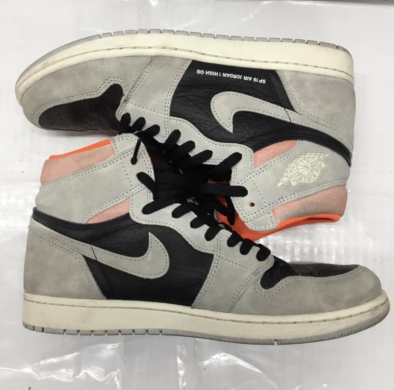 ナイキ NIKE スニーカー スニーカー 555088-018 AIR JORDAN 1 RETRO HIGH OG 28.5cm 箱有 28.5cm ロゴ、文字 黒 / ブラック / X 灰 / グレー / X 橙 / オレンジ /  メンズ USED 古着 中古 10106865