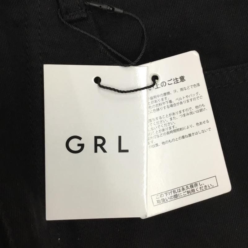 グレイル GRL パンツ デニム、ジーンズ フレアデニムパンツ スリットパンツ カジュアルパンツ XS 無地 黒 / ブラック /  レディース USED 古着 中古 10119023