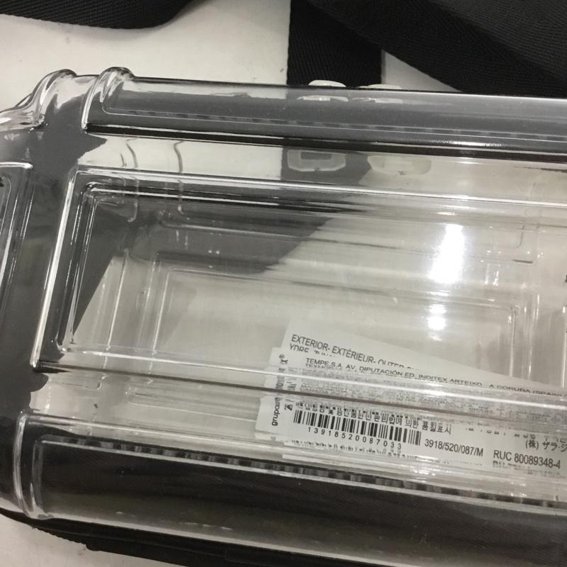 ザラ ZARA ショルダーバッグ ショルダーバッグ 3918 520 087 クリアバッグ ミニバッグ 無地 透明 / クリア / X 黒 / ブラック /  レディース USED 古着 中古 10140482