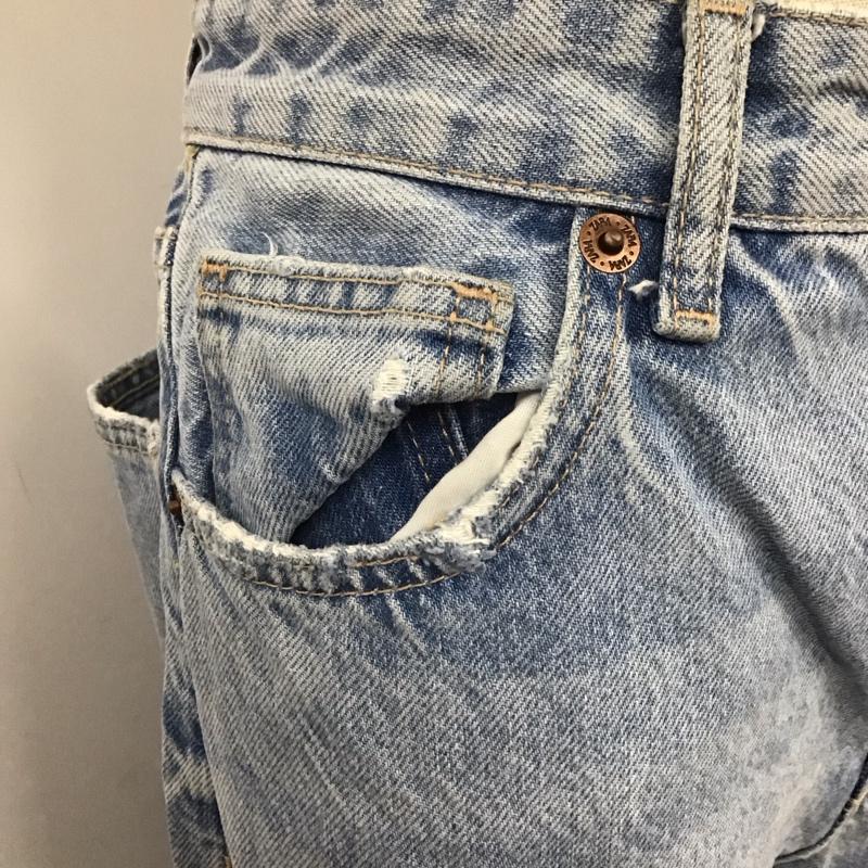 ザラ ZARA パンツ デニム、ジーンズ カットオフ 無地 水色 / ライトブルー /  レディース USED 古着 中古 10109436