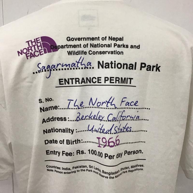 ザノースフェイス THE NORTH FACE Tシャツ 半袖 nt32439 XL プリント X ロゴ、文字 白 / ホワイト /  メンズ USED 古着 中古 10119735