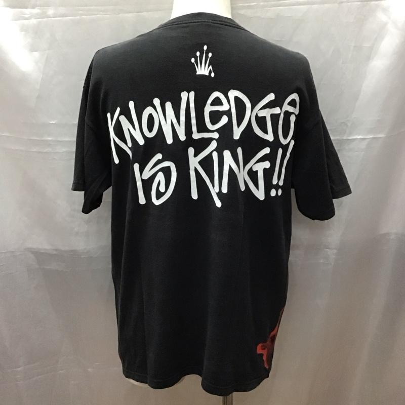 ステューシー STUSSY Tシャツ 半袖 半袖カットソー プリントTシャツ クルーネックカットソー L プリント 黒 / ブラック /  メンズ USED 古着 中古 10111670