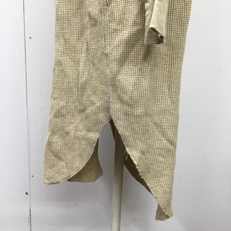 アメリカーナ AMERICANA ワンピース ロングスカート ワッフル サーマル 長袖 無地 ベージュ / ベージュ /  レディース USED 古着 中古 10120231