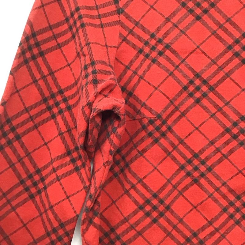 バーバリーロンドン Burberry London Tシャツ 七分袖 FA019-077 ボートネック 2 チェック 赤 / レッド /  レディース USED 古着 中古 10141960