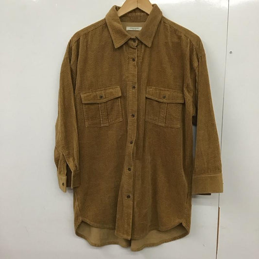 フリークスストア FREAK S STORE シャツ、ブラウス 長袖 コーデュロイ FREE 無地 茶 / ブラウン /  レディース USED 古着 中古 10132045