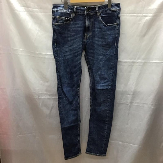 ザラメン ZARA MAN パンツ デニム、ジーンズ デニムパンツ スリムパンツ ジーンズ カジュアルパンツ ストレートパンツ 40 無地 インディゴ / インディゴ /  メンズ USED 古着 中古 10111328