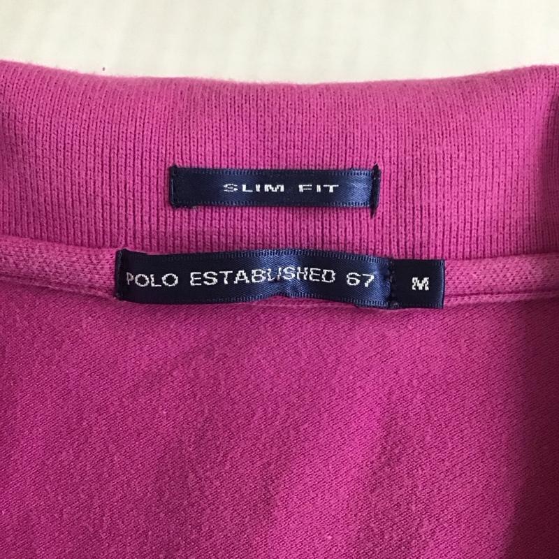 ポロ POLO ポロシャツ 半袖 半袖ポロシャツ カラーシャツ 半袖カットソー M ロゴ、文字 桃 / ピンク /  レディース USED 古着 中古 10116304