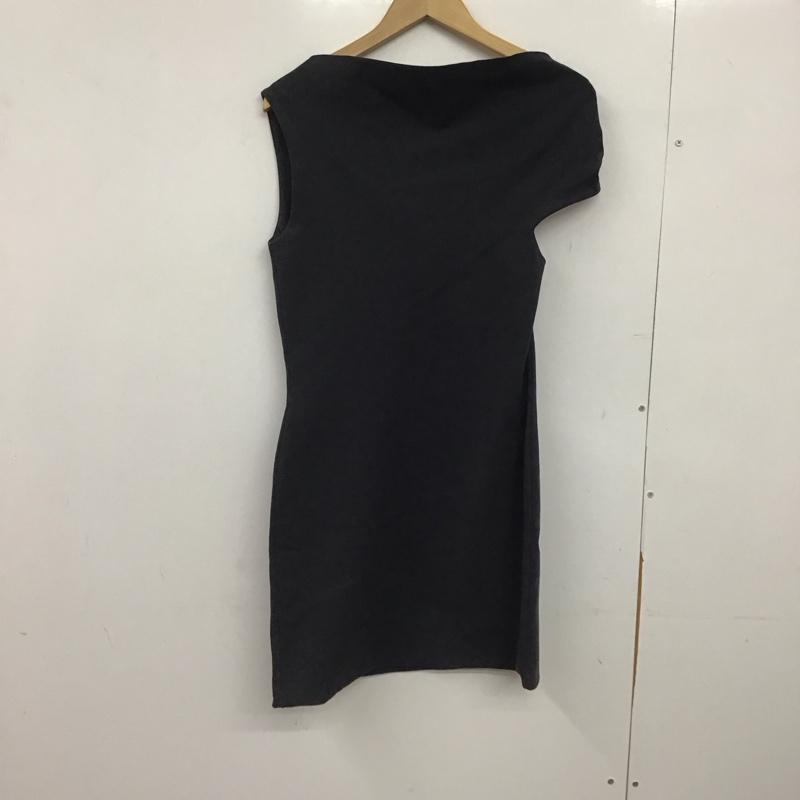 バレンシアガ BALENCIAGA ワンピース ひざ丈スカート ノースリーブワンピース タイトワンピース 36 無地 ダークグレー / ダークグレー /  レディース USED 古着 中古 10147689