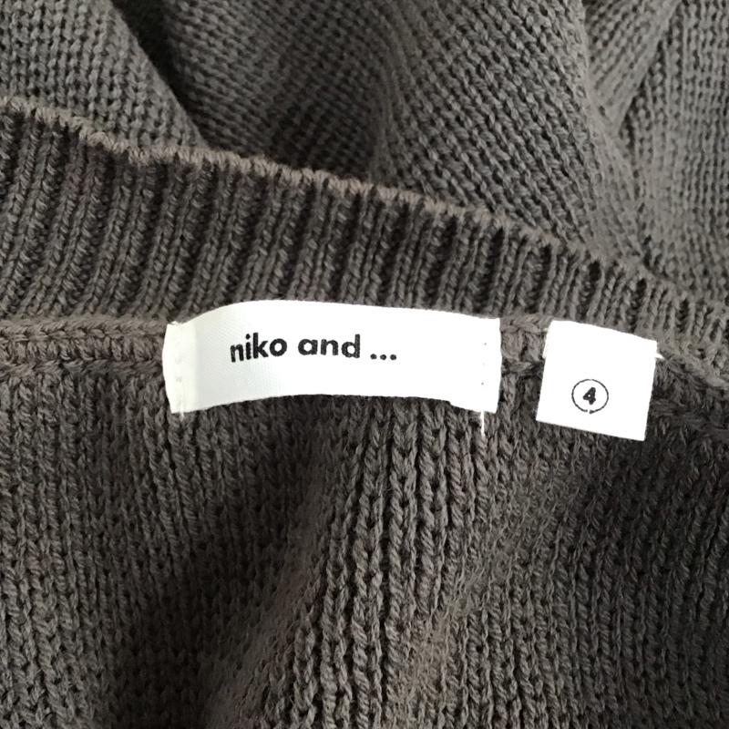 ニコアンド niko and... カーディガン 長袖 ST91JE03CF ポケット付き L 無地 チャコールグレー / チャコールグレー /  レディース USED 古着 中古 10120585