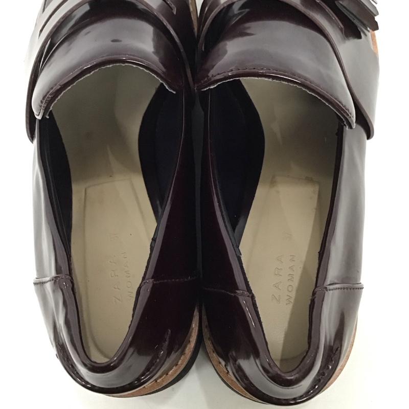 ザラ ZARA ローファー ローファー 1331 201 022 タッセル EU37 無地 茶 / ブラウン /  レディース USED 古着 中古 10135271