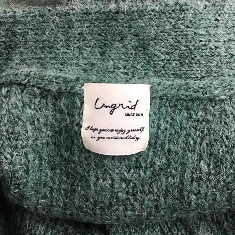 アングリッド Ungrid カーディガン 長袖 長袖ニットカーディガン 前ボタン セーター カーディガン FREE 無地 緑 / グリーン /  レディース USED 古着 中古 10115965