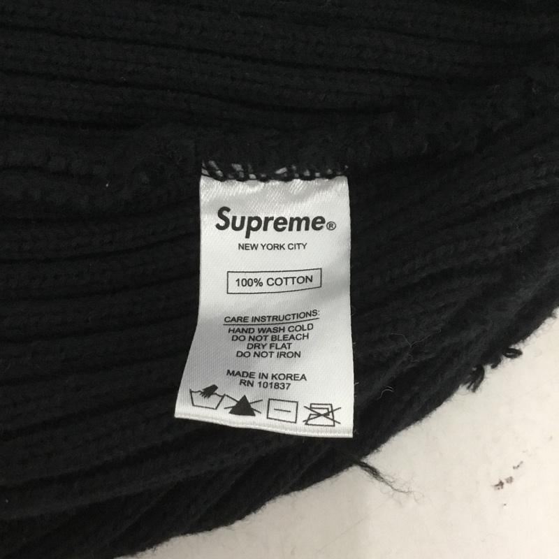 シュプリーム Supreme 帽子 ニット帽 コットン ボックスロゴ ビーニー ロゴ、文字 黒 / ブラック /  メンズ USED 古着 中古 10138849