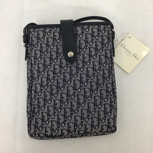 クリスチャンディオール Christian Dior ショルダーバッグ ショルダーバッグ トロッター柄 ポシェット 総柄 紺 / ネイビー /  レディース USED 古着 中古 10135302