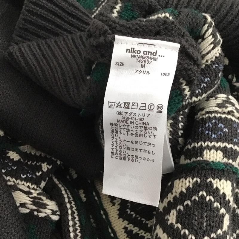 ニコアンド niko and... カーディガン 長袖 M  マルチカラー / マルチカラー /  レディース USED 古着 中古 10143462