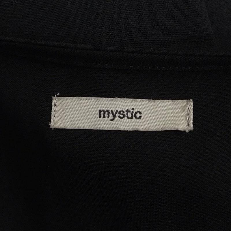 ミスティック mystic ワンピース ロングスカート MYZ1082509A0002 Vネック 前ボタン FREE 無地 黒 / ブラック /  レディース USED 古着 中古 10110970