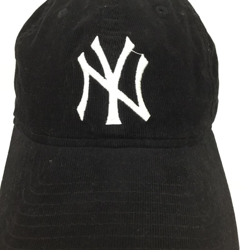ニューエラ NEW ERA 帽子 キャップ NY ニューヨークヤンキース 9TWENTY コーデュロイ ロゴ、文字 黒 / ブラック /  メンズ USED 古着 中古 10129583
