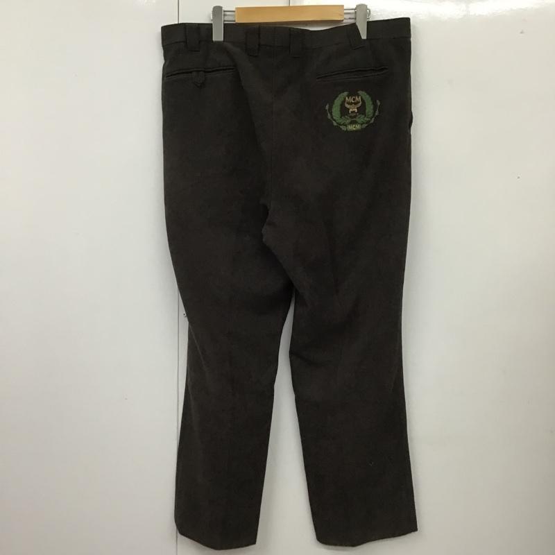 エムシーエム MCM パンツ スラックス コーデュロイパンツ カジュアルパンツ ワイドパンツ センタータックパンツ ロゴ、文字 灰 / グレー /  メンズ USED 古着 中古 10105569