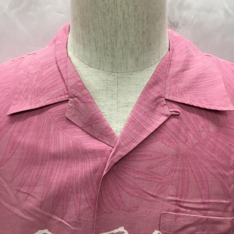 マンゴ MANGO シャツ、ブラウス 半袖 アロハシャツ M プリント 桃 / ピンク /  メンズ USED 古着 中古 10108731