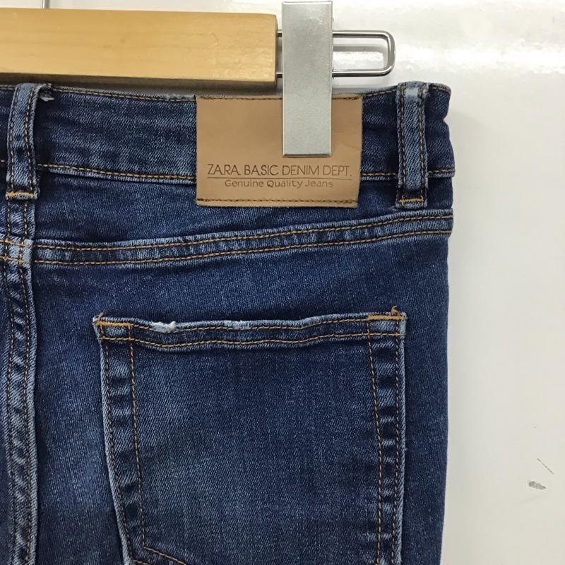 ザラ ZARA パンツ デニム、ジーンズ スキニー ストレッチ 34 無地 青 / ブルー /  レディース USED 古着 中古 10133698