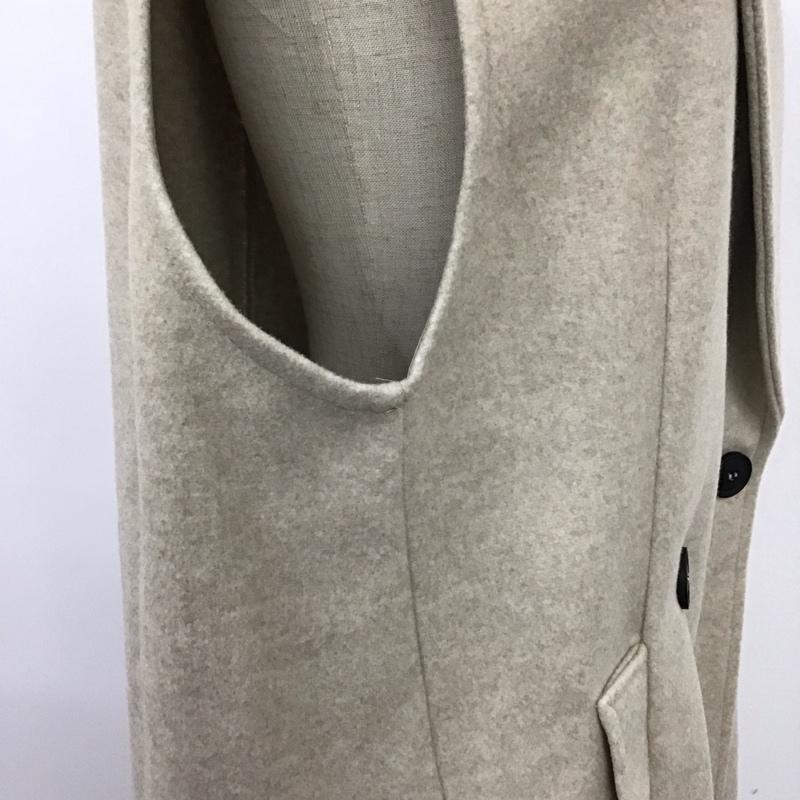 ザラ ZARA ベスト ベスト 3046 286 710 ロング ジレ L 無地 ベージュ / ベージュ /  レディース USED 古着 中古 10115281