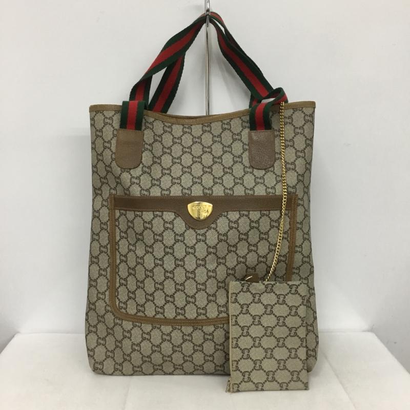グッチプラス GUCCIPLUS トートバッグ トートバッグ GG ロゴ、文字 ベージュ / ベージュ /  レディース USED 古着 中古 10133099