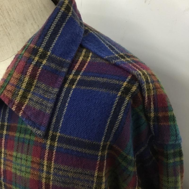 古着 USED シャツ、ブラウス 長袖 4L チェック マルチカラー / マルチカラー /  メンズ USED 古着 中古 10109929