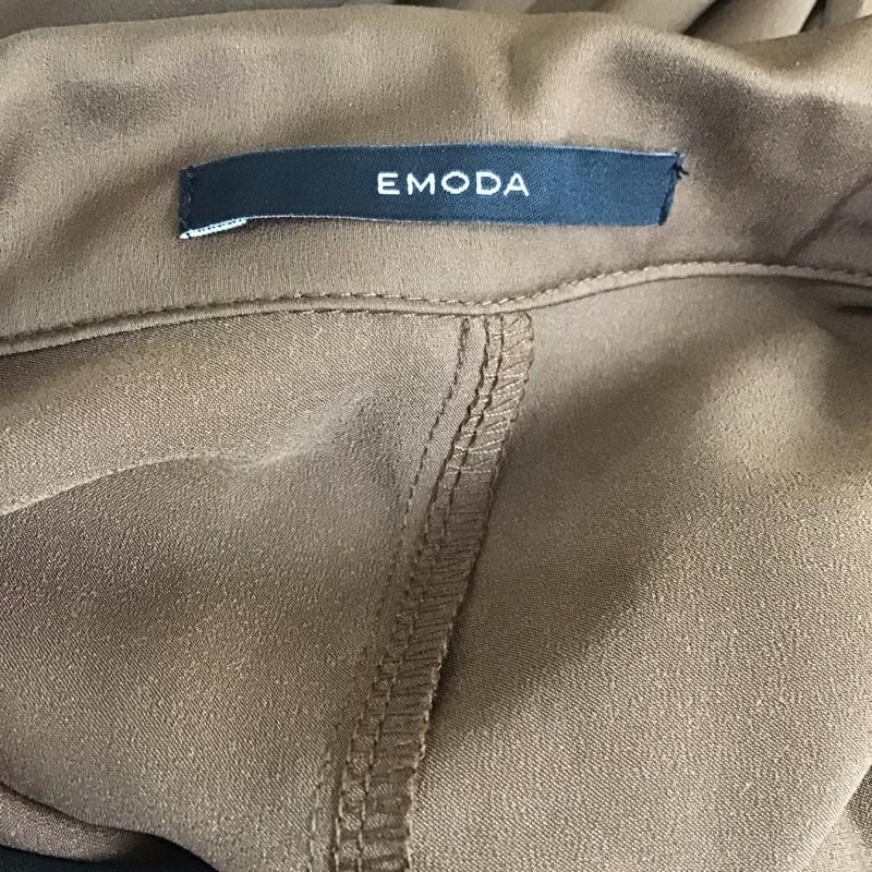 エモダ EMODA ワンピース ロングスカート 041920370501 オープンカラー2WAYシャツワンピース FREE 無地 茶 / ブラウン /  レディース USED 古着 中古 10114239