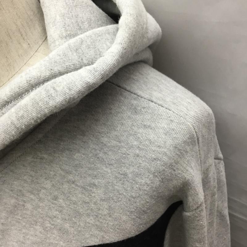 ディーゼル DIESEL パーカー 長袖 裏起毛 フルジップ スウェット L ロゴ、文字 灰 / グレー /  メンズ USED 古着 中古 10121385