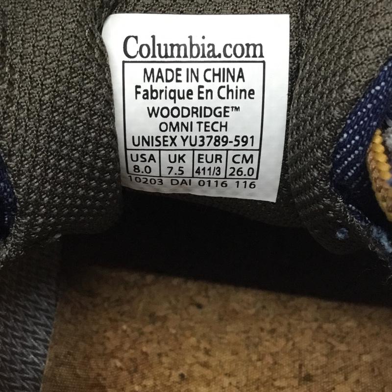 コロンビア Columbia スニーカー スニーカー YU3789-591 WOODRIDGE OMNI TECH 26cm 26.0cm ロゴ、文字 インディゴ / インディゴ / X ベージュ / ベージュ /  メンズ USED 古着 中古 10111046