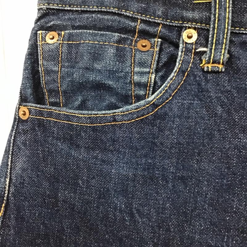 エヴィス EVISU パンツ デニム、ジーンズ デニムパンツ ストレートパンツ ワイドパンツ カジュアルパンツ 30インチ プリント インディゴ / インディゴ /  メンズ USED 古着 中古 10118294