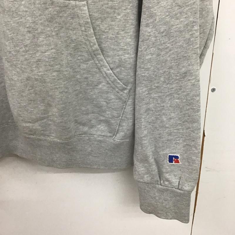 ラッセルアスレティック Russell Athletic パーカー 長袖 長袖パーカー プルオーバーパーカー スウェット L ロゴ、文字 灰 / グレー /  メンズ USED 古着 中古 10149102