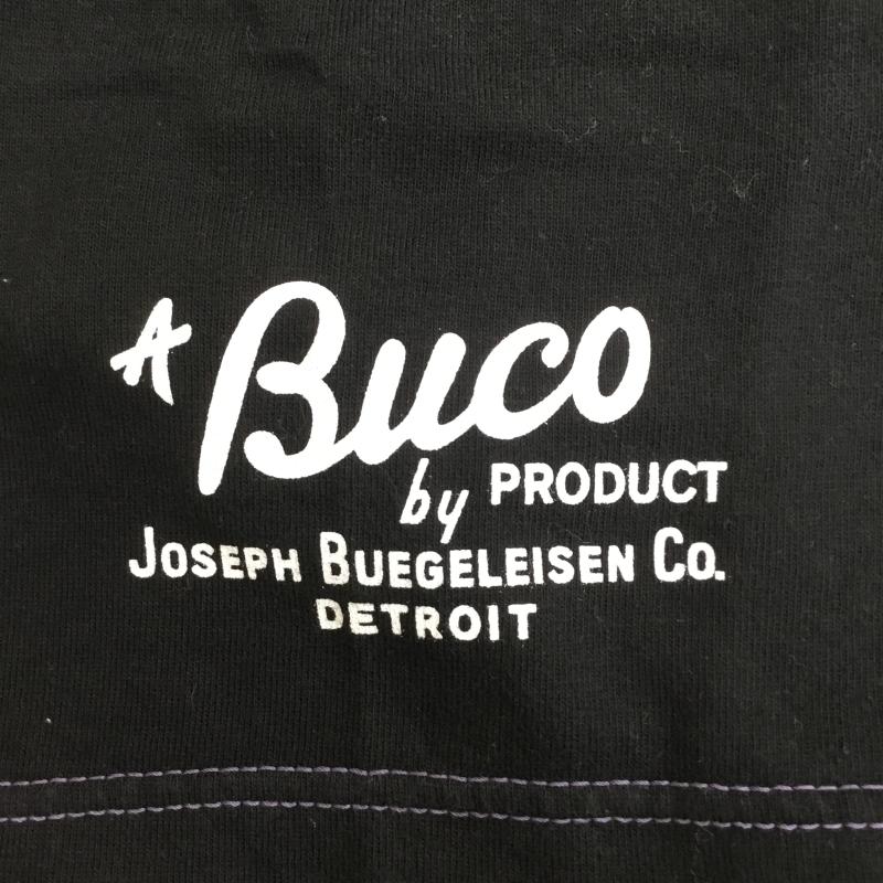 フラットヘッド The Flat Head Tシャツ 半袖 The Flat Head Buco コラボT 半袖 Tシャツ 38 ロゴ、文字 X プリント 黒 / ブラック /  メンズ USED 古着 中古 10129791