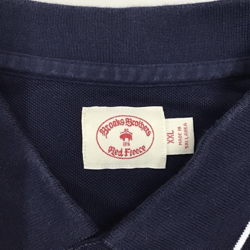 ブルックスブラザーズ BROOKS BROTHERS ポロシャツ 半袖 半袖ポロシャツ カラーシャツ 半袖カットソー XXL 無地 紺 / ネイビー /  メンズ USED 古着 中古 10117432