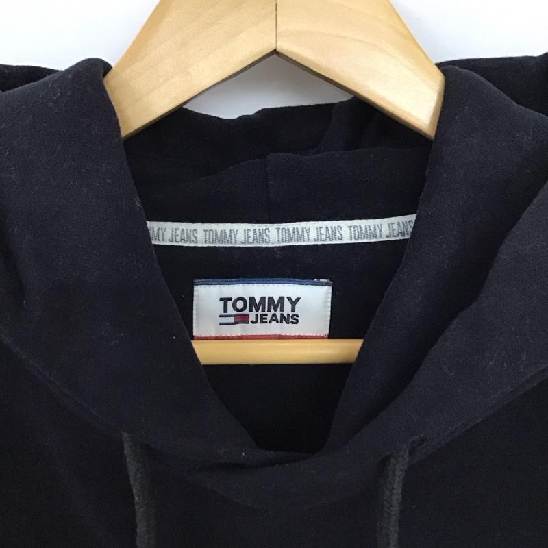 トミー ジーンズ TOMMY JEANS パーカー 長袖 長袖パーカー プルオーバーパーカー スウェット M ロゴ、文字 黒 / ブラック /  メンズ USED 古着 中古 10150868