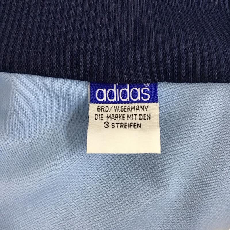 アディダス adidas ジャケット、上着 ジャケット、ブレザー ジップアップジャケット ジャージ 70s 現状品 ロゴ、文字 水色 / ライトブルー /  メンズ USED 古着 中古 10124942