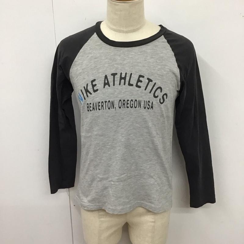 ナイキ NIKE カットソー 七分袖 長袖カットソー クルーネックカットソー ロングスリーブカットソー プリントTシャツ M プリント 灰 / グレー /  メンズ USED 古着 中古 10123936