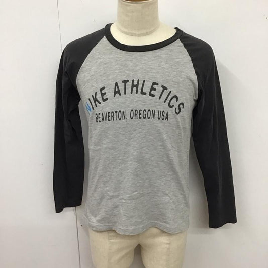 ナイキ NIKE カットソー 七分袖 長袖カットソー クルーネックカットソー ロングスリーブカットソー プリントTシャツ M プリント 灰 / グレー /  メンズ USED 古着 中古 10123936