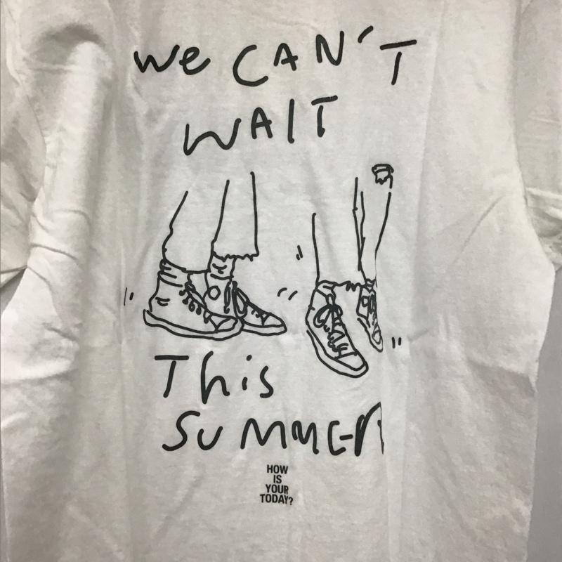 トゥデイエディション TODAY edition Tシャツ 半袖 半袖カットソー プリントTシャツ クルーネックカットソー M ロゴ、文字 白 / ホワイト /  メンズ USED 古着 中古 10150894