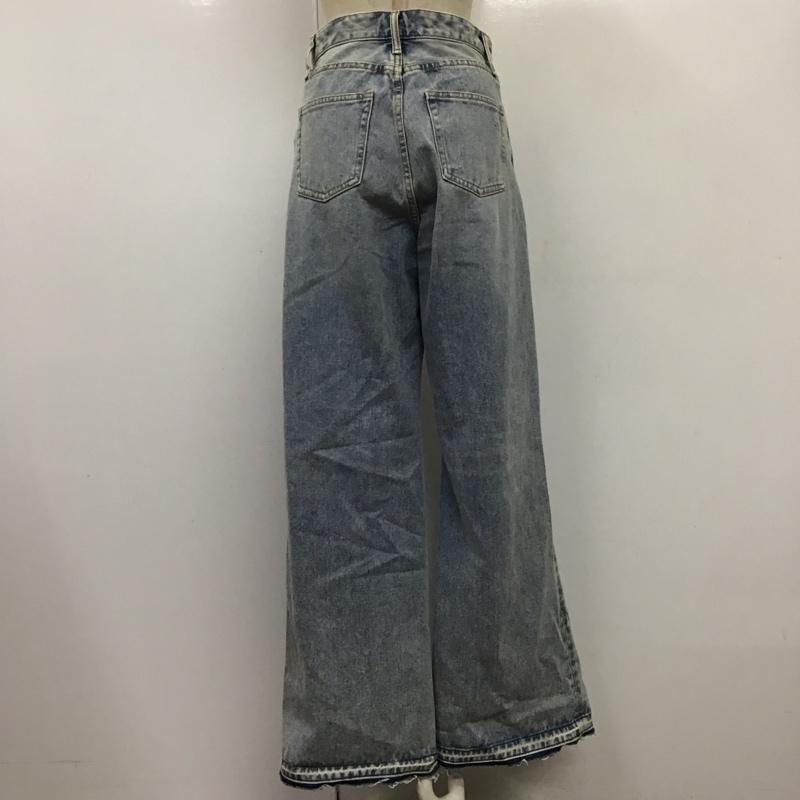 ジュエティ jouetie パンツ デニム、ジーンズ 082212400101-02 デニムパンツ ストレートパンツ ワイドパンツ カジュアルパンツ M 無地 インディゴ / インディゴ /  レディース USED 古着 中古 10114514