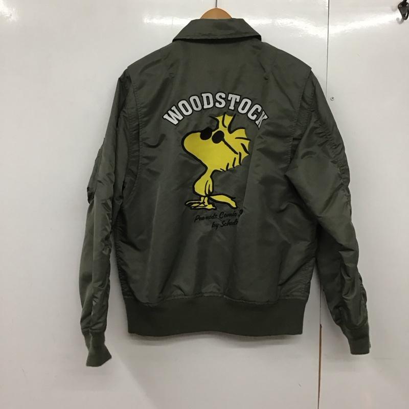 ロウブロウナックル LowBlowKnuckle ジャケット、上着 ジャンパー、ブルゾン ジップアップジャケット ナイロンジャケット アウター L ロゴ、文字 カーキ / カーキ /  メンズ USED 古着 中古 10142371