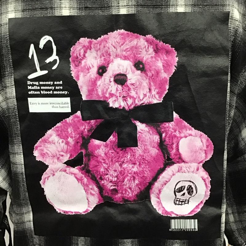 バックサイドオブトーキョー backside of tokyo シャツ、ブラウス 長袖 長袖シャツ カラーシャツ 長袖カットソー チェックシャツ M チェック 白 / ホワイト / X 黒 / ブラック /  メンズ USED 古着 中古 10124462