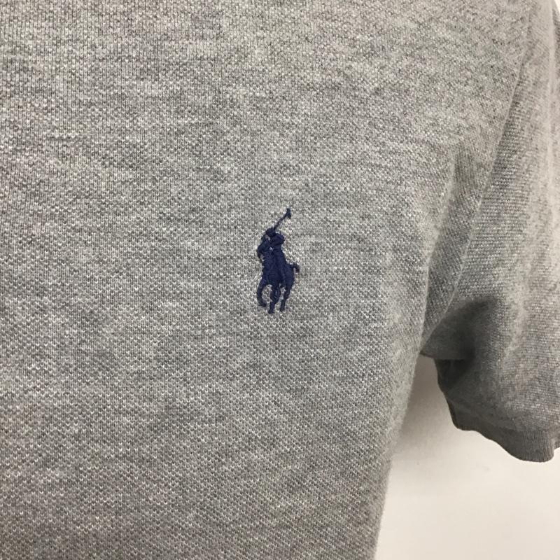 ポロバイラルフローレン Polo by RALPH LAUREN ポロシャツ 半袖 半袖ポロシャツ カラーシャツ 半袖カットソー M ロゴ、文字 灰 / グレー /  メンズ USED 古着 中古 10113011