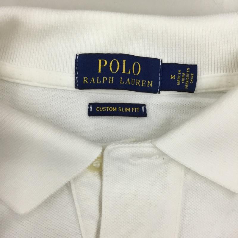 ポロラルフローレン POLO RALPH LAUREN ポロシャツ 半袖 半袖ポロシャツ カラーシャツ 半袖カットソー M ロゴ、文字 白 / ホワイト /  メンズ USED 古着 中古 10116701